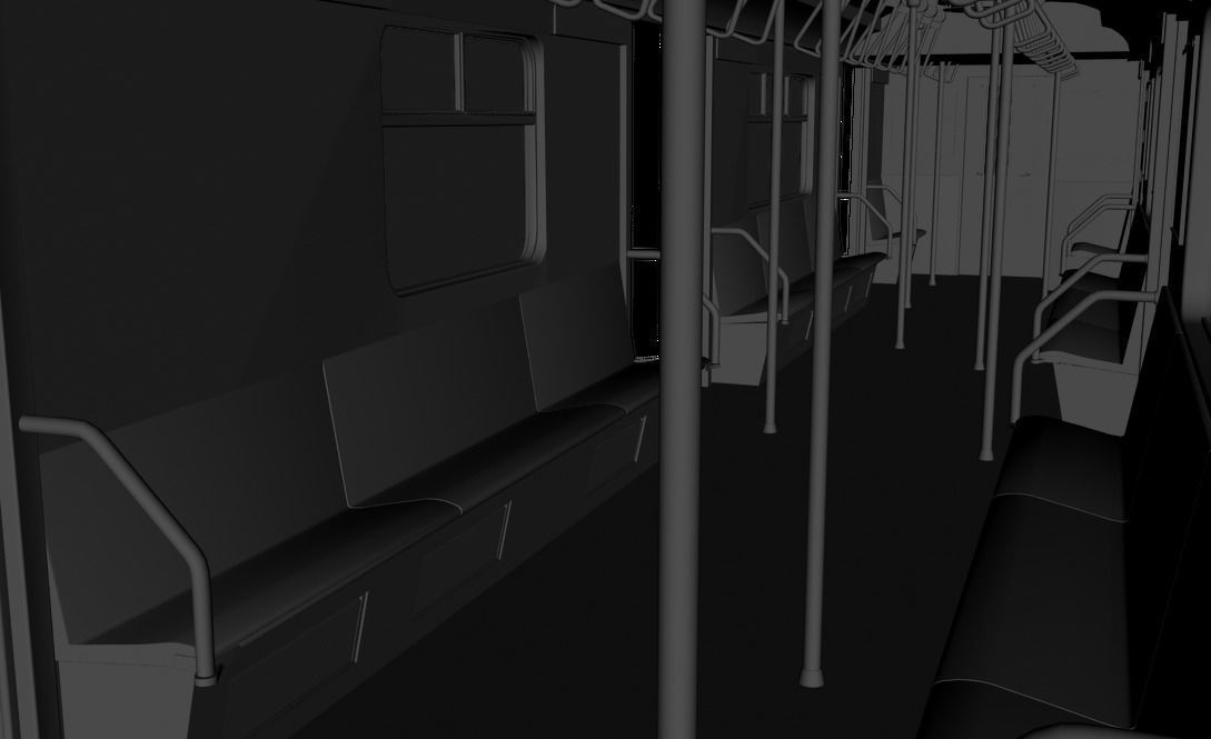 Subway Train Car R36 3D model_7
