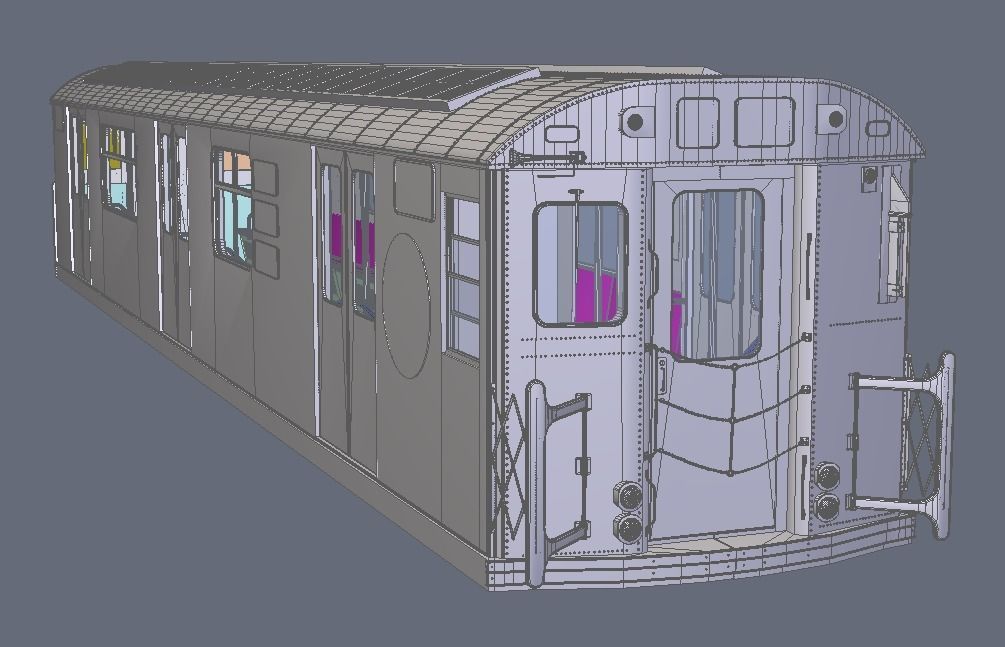 Subway Train Car R36 3D model_10