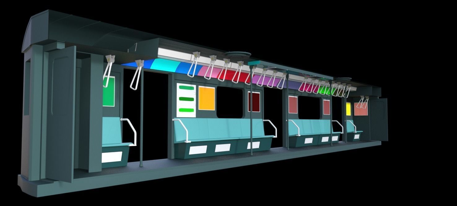 Subway Train Car R36 3D model_5