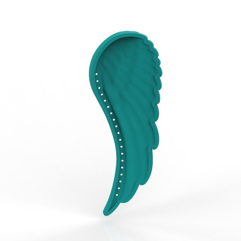 Angel Wing Pendant with Diamonds 3dm stl  3D print model  3D print model_11