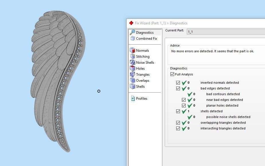 Angel Wing Pendant with Diamonds 3dm stl  3D print model  3D print model_18