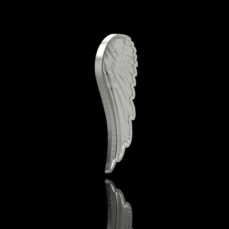 Angel Wing Pendant with Diamonds 3dm stl  3D print model  3D print model_6