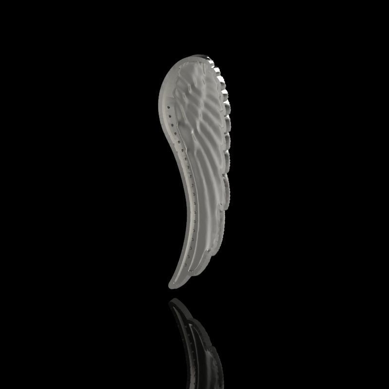 Angel Wing Pendant with Diamonds 3dm stl  3D print model  3D print model_7
