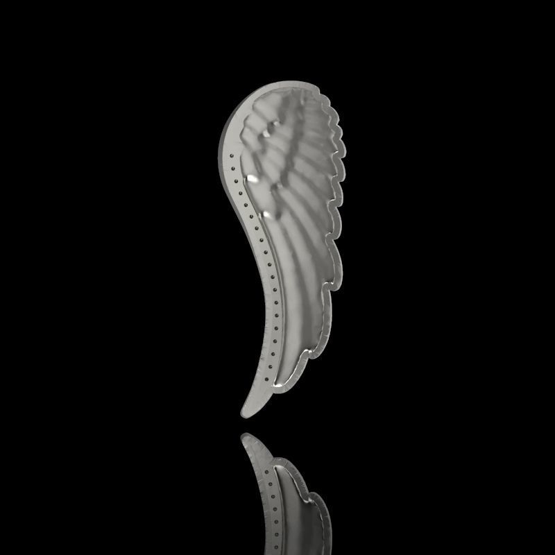 Angel Wing Pendant with Diamonds 3dm stl  3D print model  3D print model_5