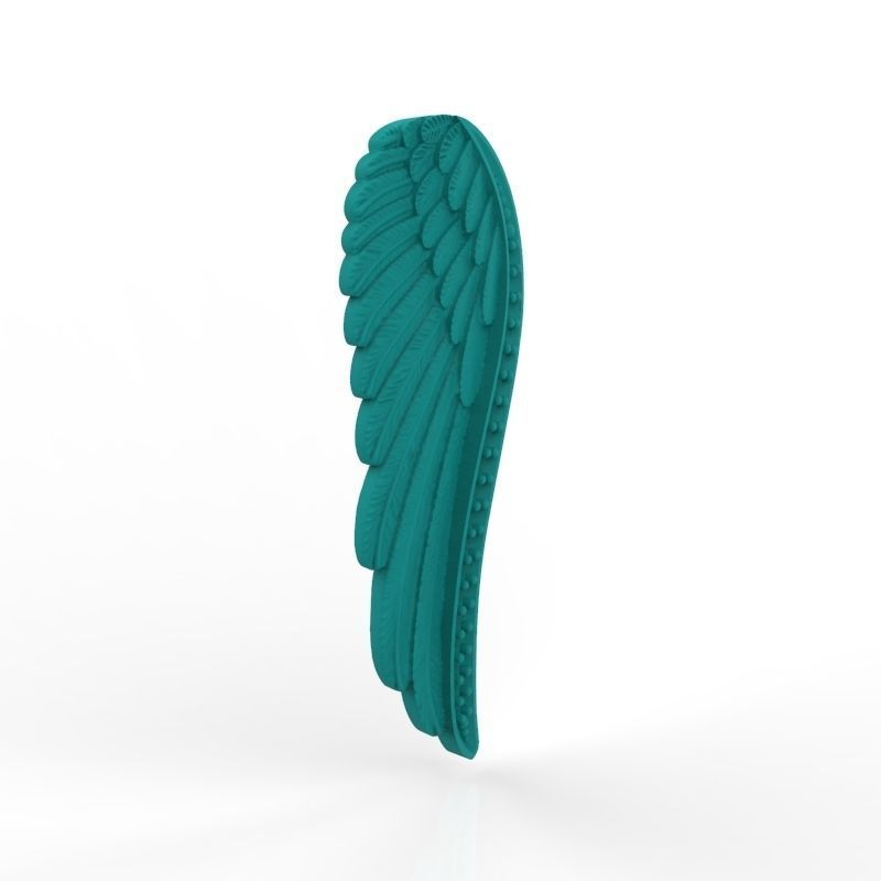 Angel Wing Pendant with Diamonds 3dm stl  3D print model  3D print model_9
