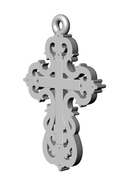 Pendant od 15 cross 3D print model_18