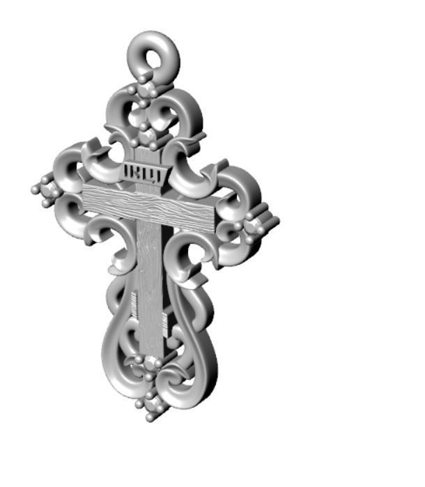 Pendant od 15 cross 3D print model_15