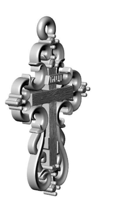 Pendant od 15 cross 3D print model_16