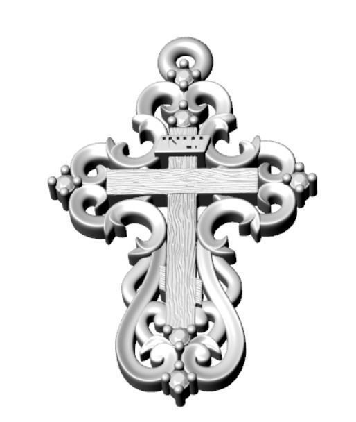 Pendant od 15 cross 3D print model_17