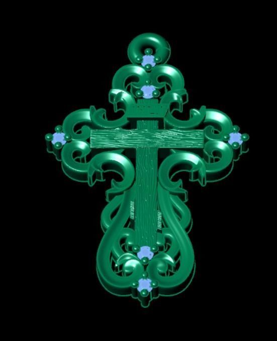 Pendant od 15 cross 3D print model_13