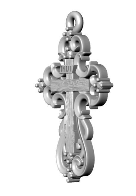 Pendant od 15 cross 3D print model_14