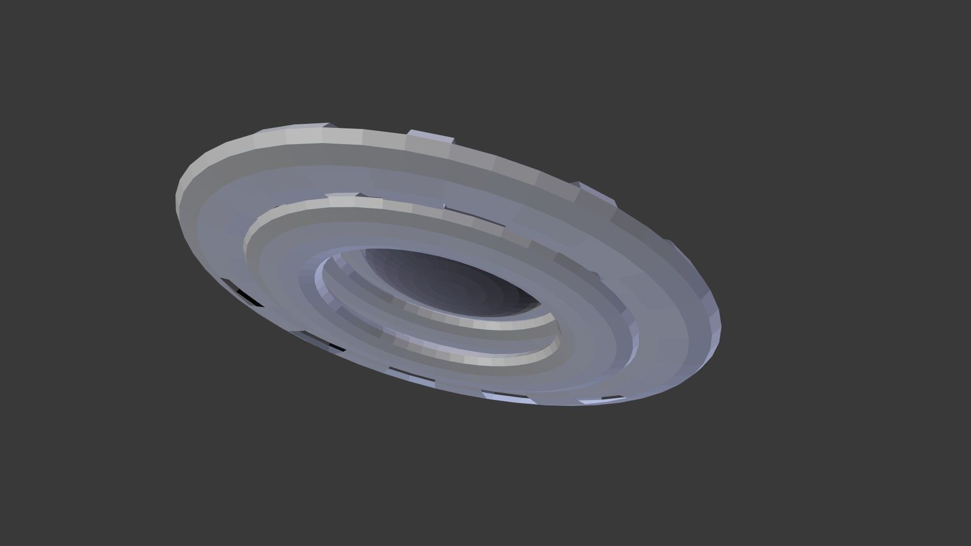 UFO Craft Animated  Low-poly 3D model_8