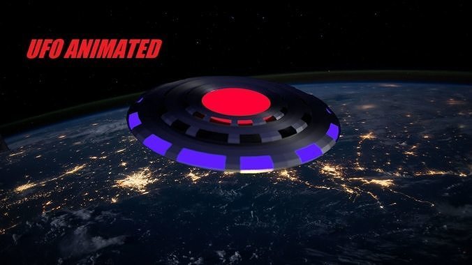 UFO Craft Animated  Low-poly 3D model