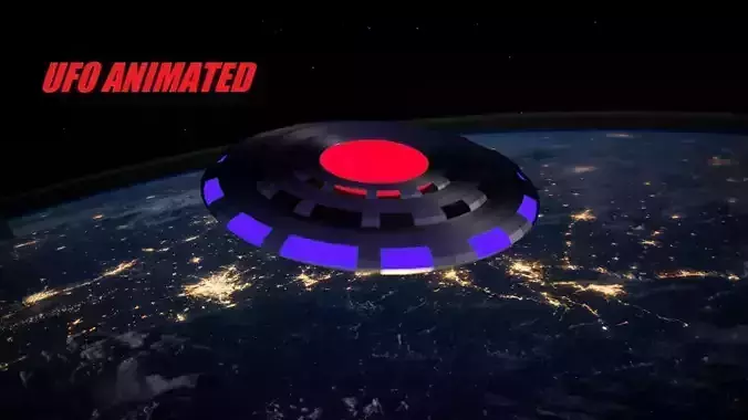 UFO Craft Animated  Low-poly 3D model