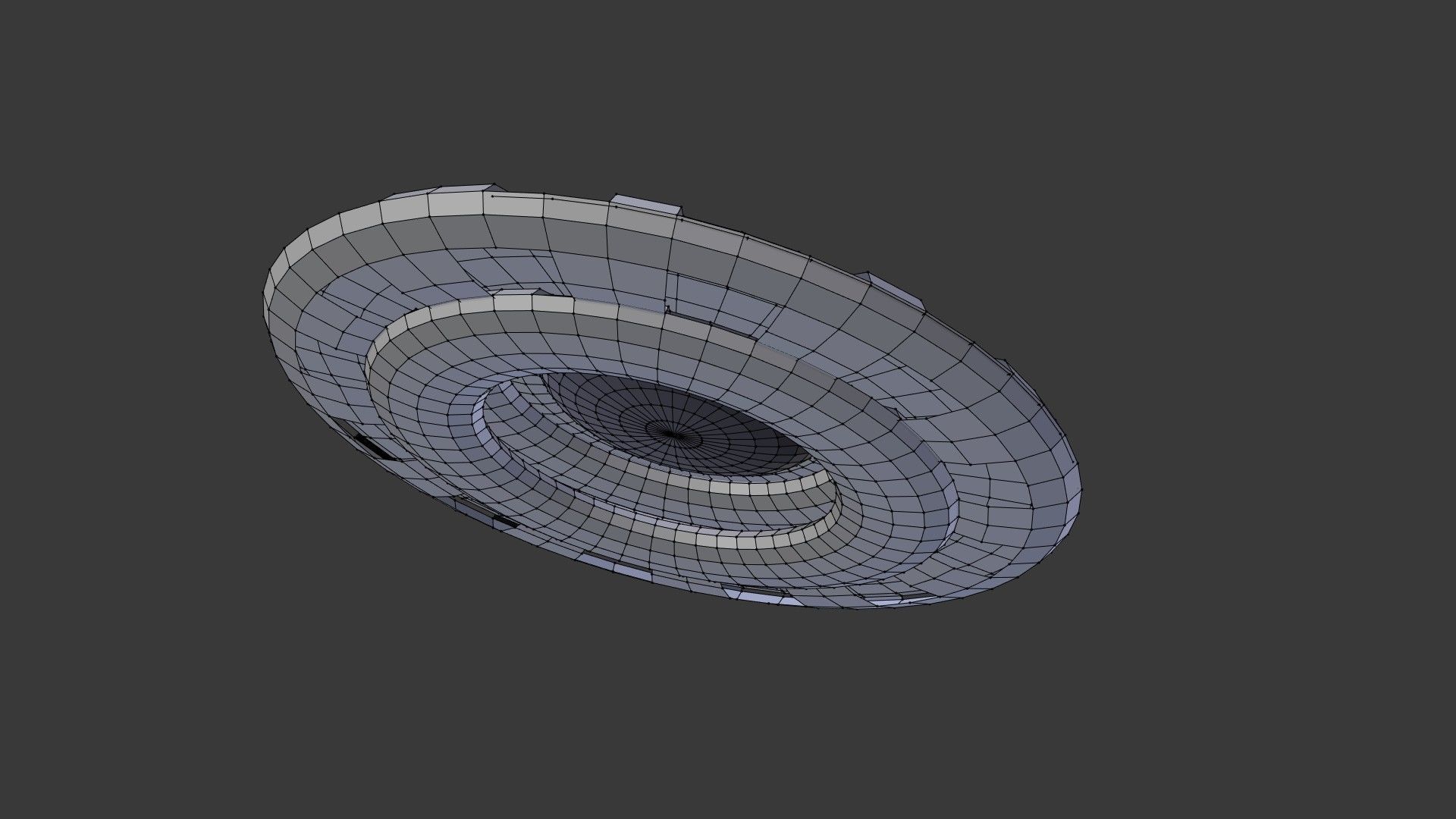 UFO Craft Animated  Low-poly 3D model_7
