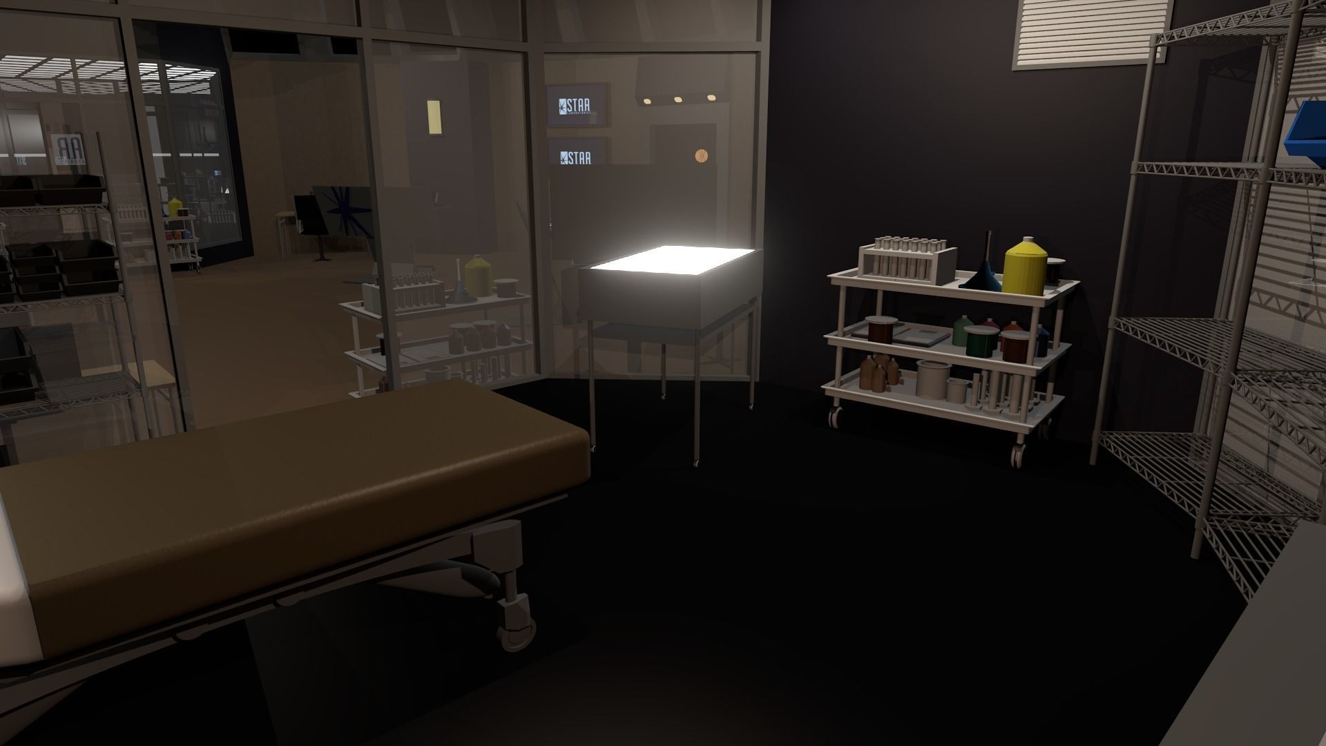 Cortex-Corridors-hall from STAR Labs Low-poly 3D model_4