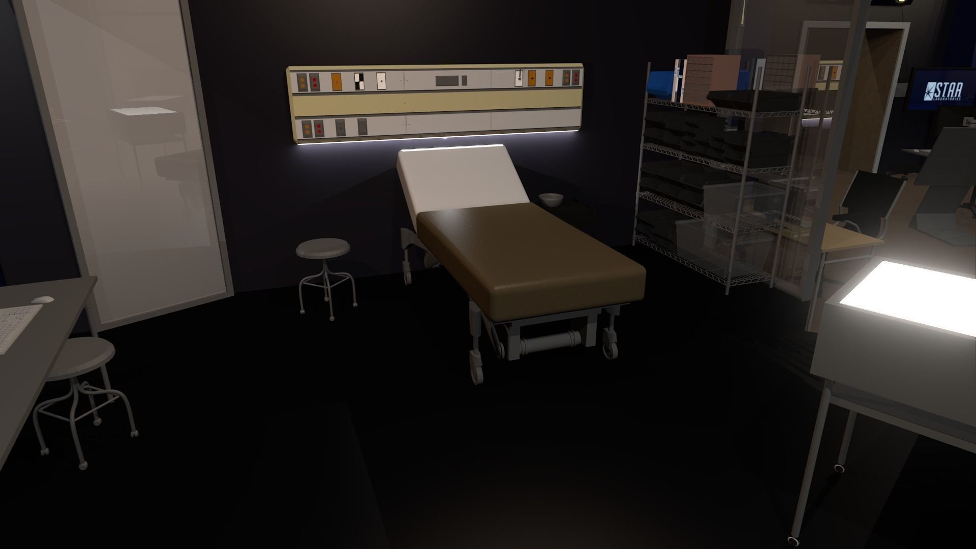 Cortex-Corridors-hall from STAR Labs Low-poly 3D model_3