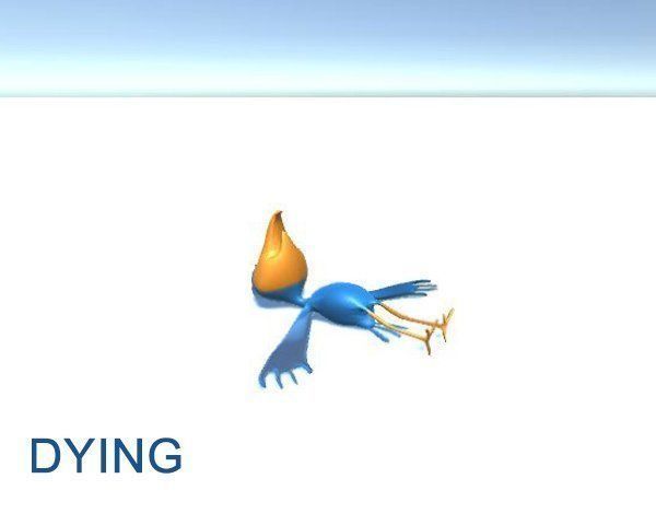 Animated Cartoon Bird - Game Ready Low-poly 3D model_3