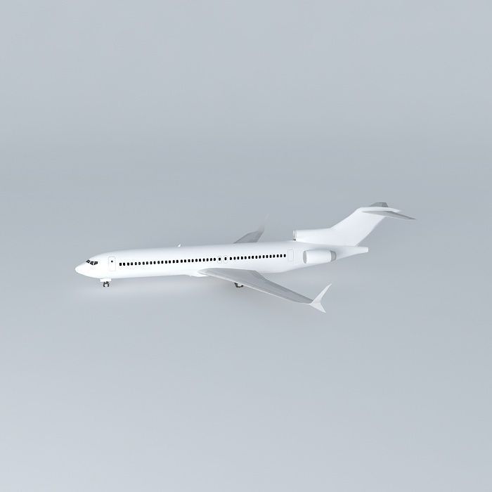 Template Boeing 727 2X Fict Free 3D model_2