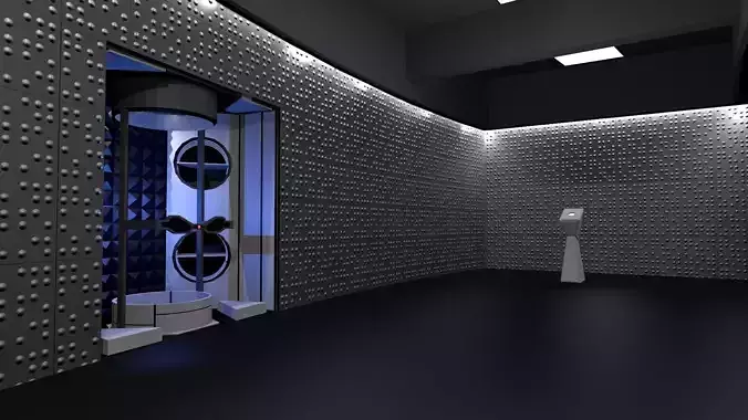Time vault-Corridors-hall from STAR Labs  Low-poly 3D model