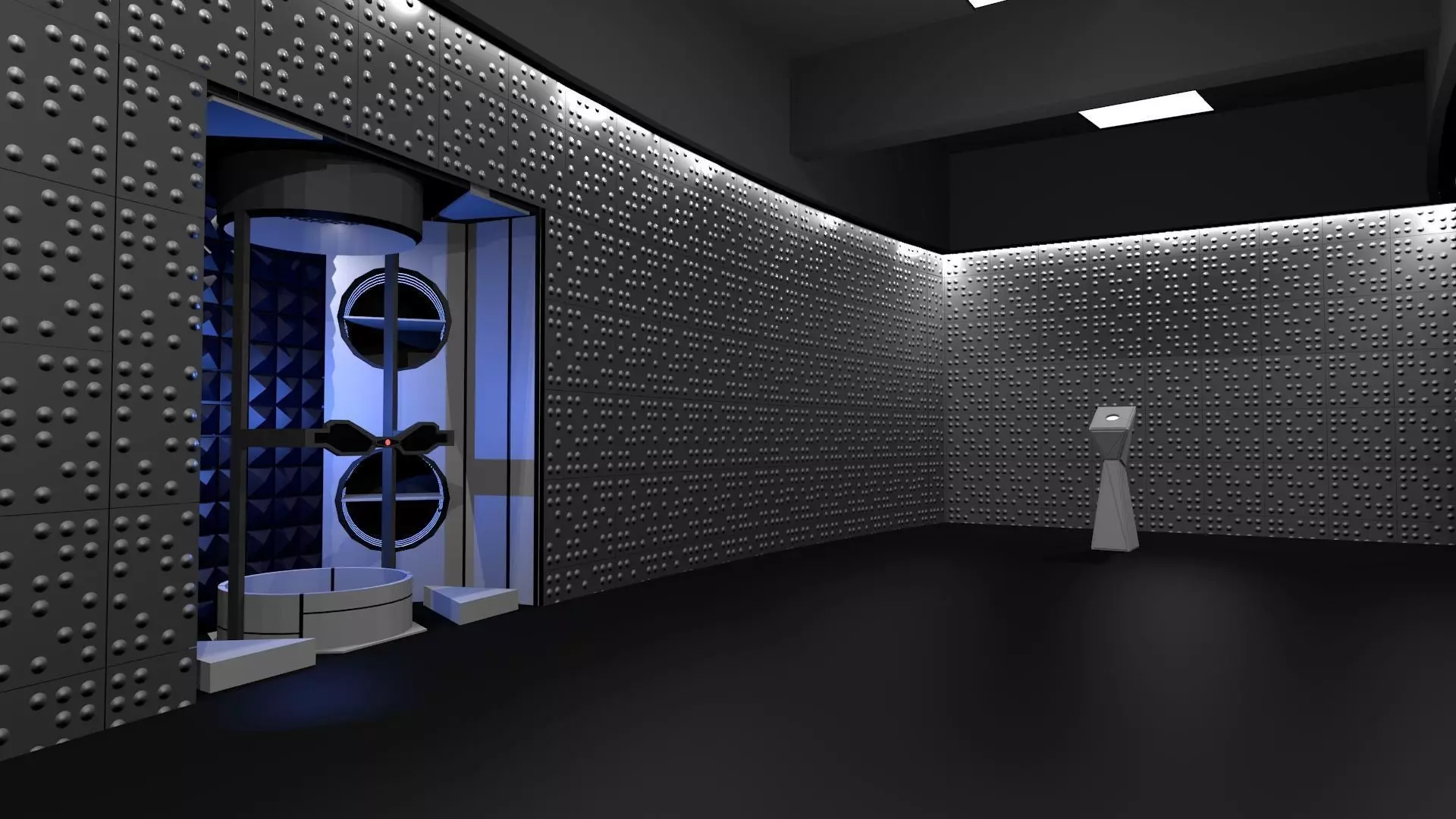 Time vault-Corridors-hall from STAR Labs Low-poly 3D model