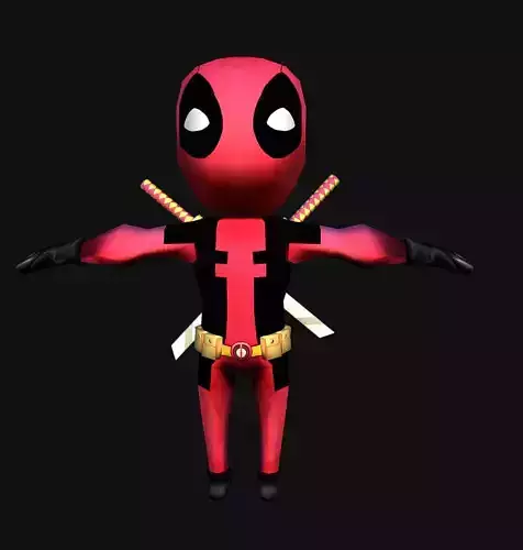 DEADPOOL LOW-POLY 3D MODEL character