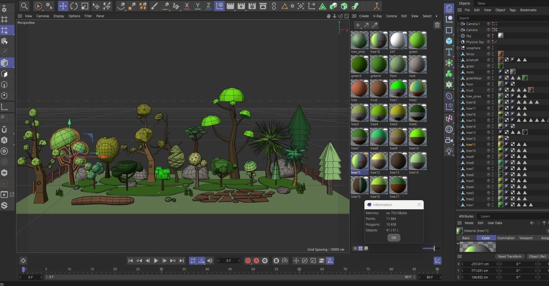 Cartoon Tree low poly Low-poly 3D model_18