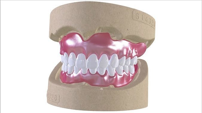 Digital Full Dentures with Combined Glue-in Teeth Arch 3D print model
