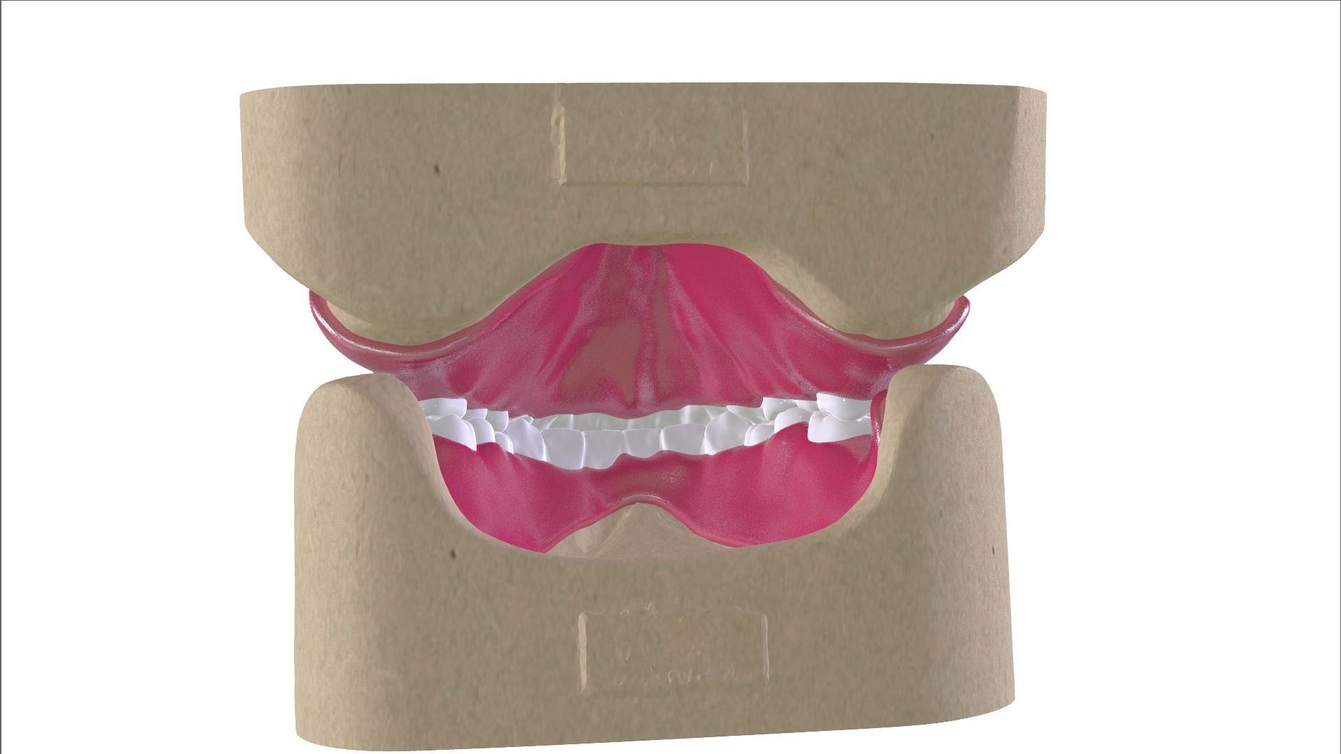 Digital Full Dentures with Combined Glue-in Teeth Arch 3D print model_3