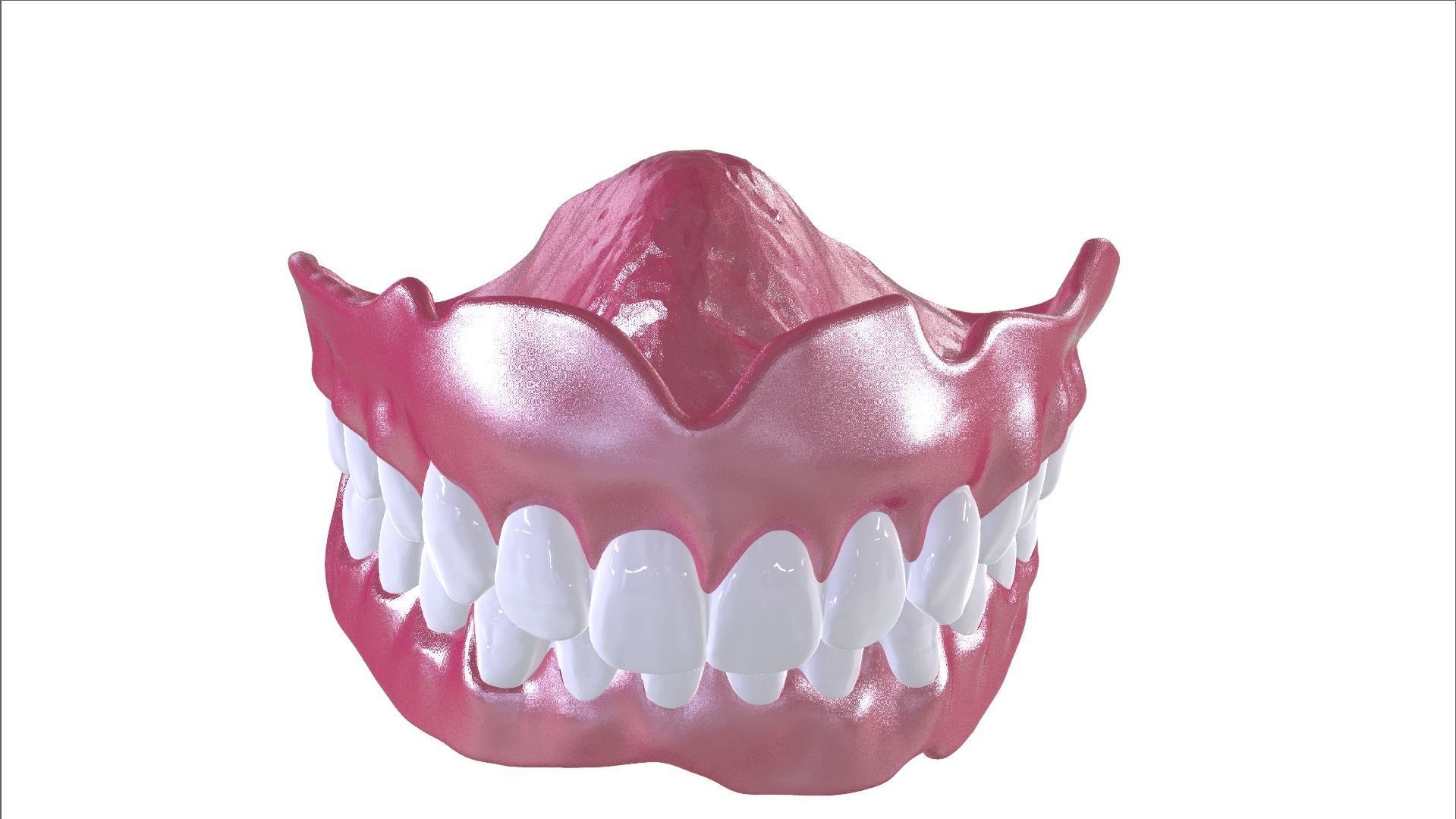 Digital Full Dentures with Combined Glue-in Teeth Arch 3D print model_17
