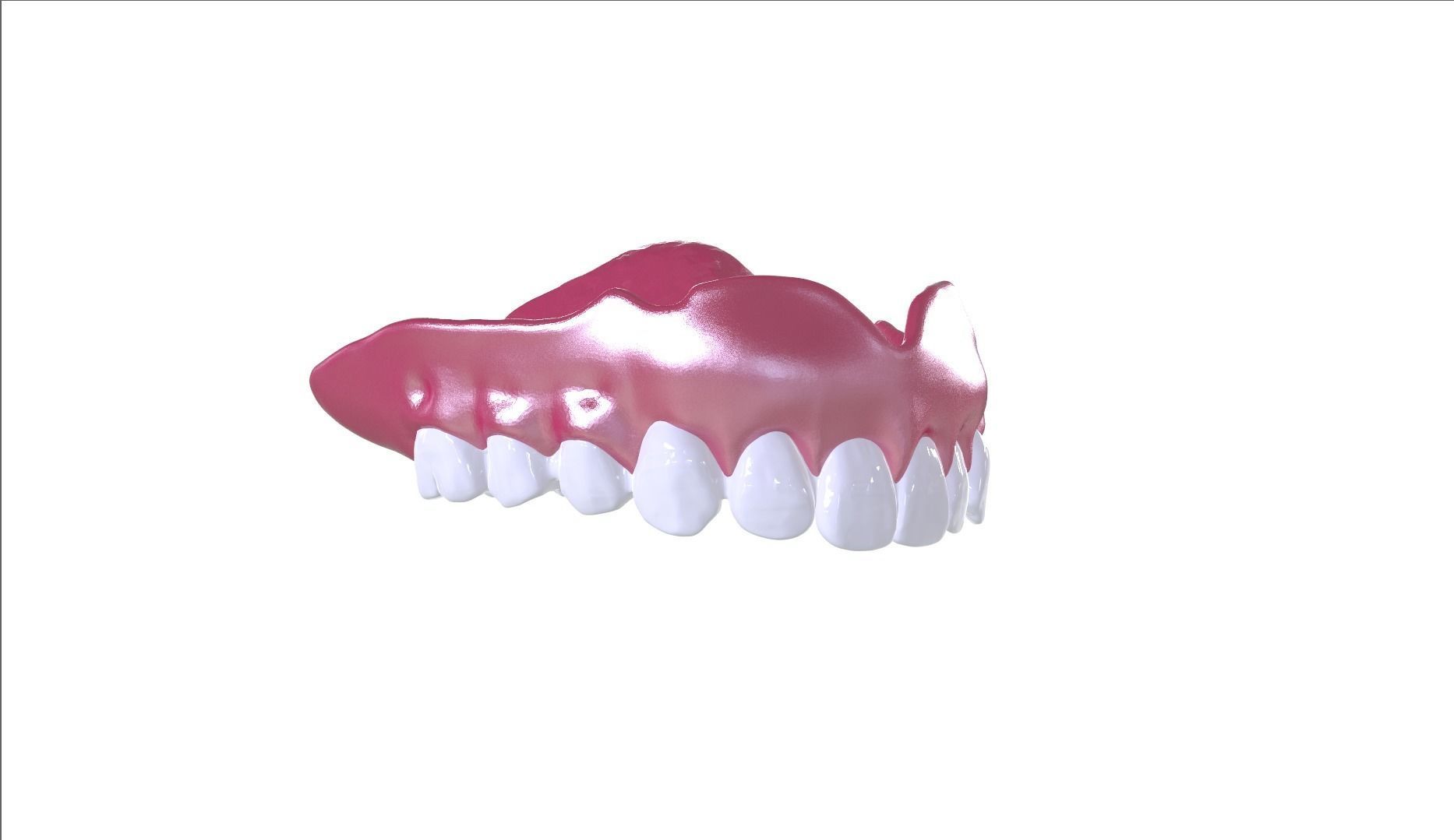 Digital Full Dentures with Combined Glue-in Teeth Arch 3D print model_20