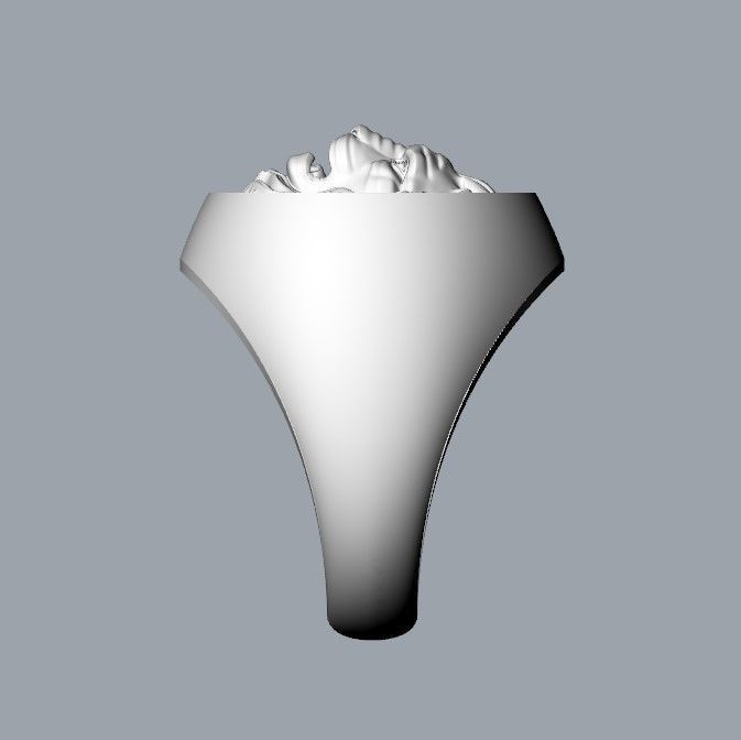 Ring design with lion 3dm stl 3D print model 3D print model_16