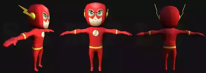 flash character low-poly 3D Model