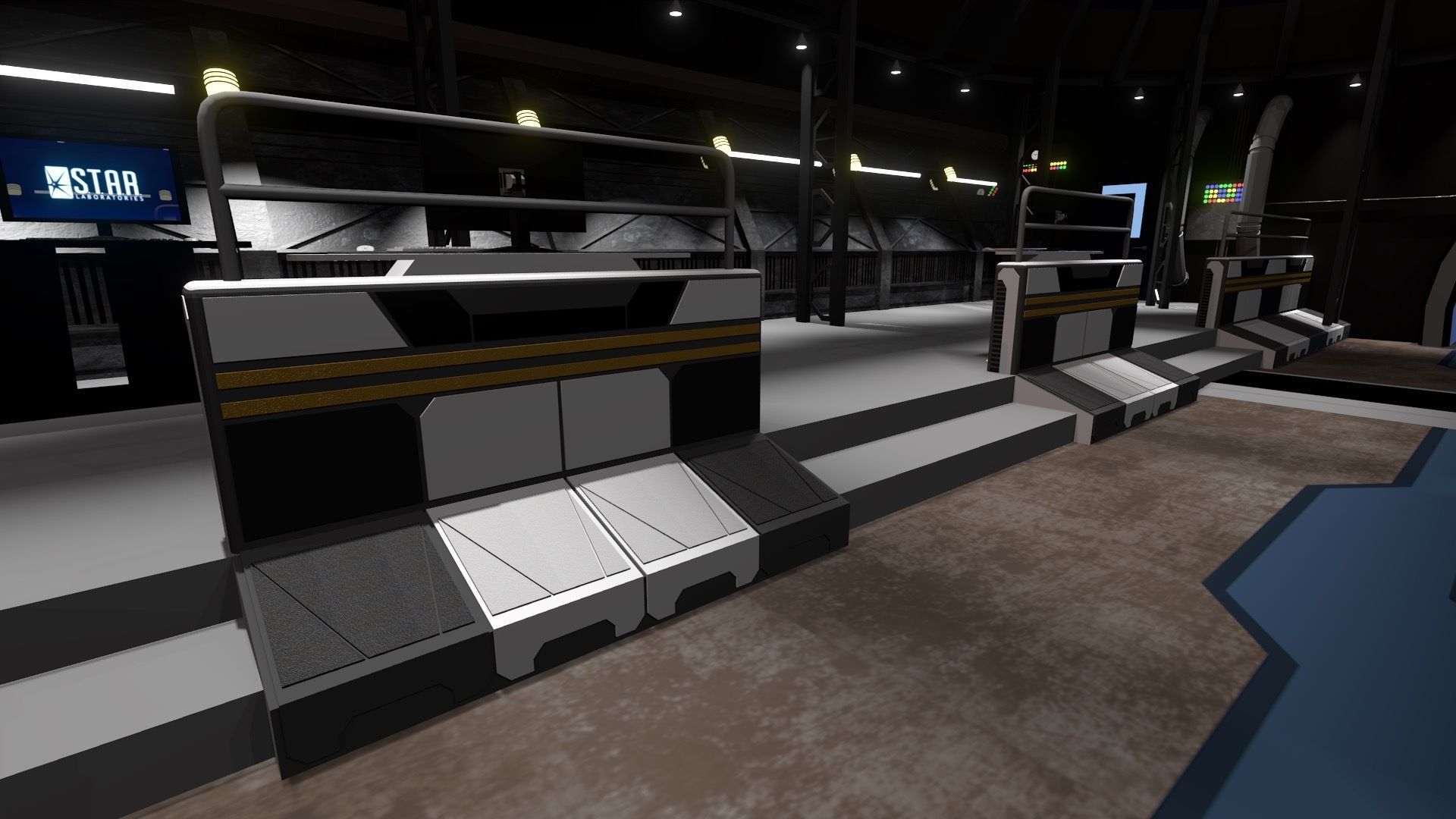 Speedlab-Corridors-hall from STAR Labs 3D model_4