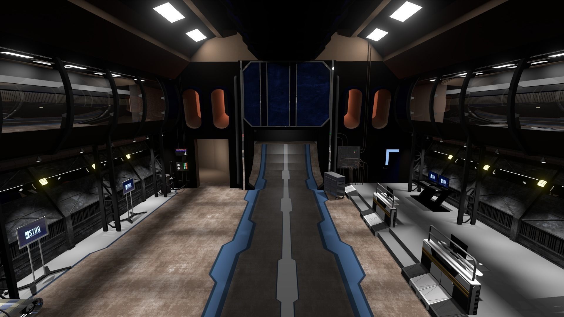 Speedlab-Corridors-hall from STAR Labs 3D model_2