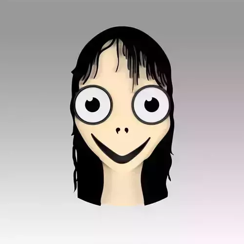 Momo horror ghost bird head 3D model