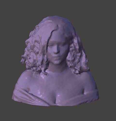 3d model girl bust Clark 3D print model