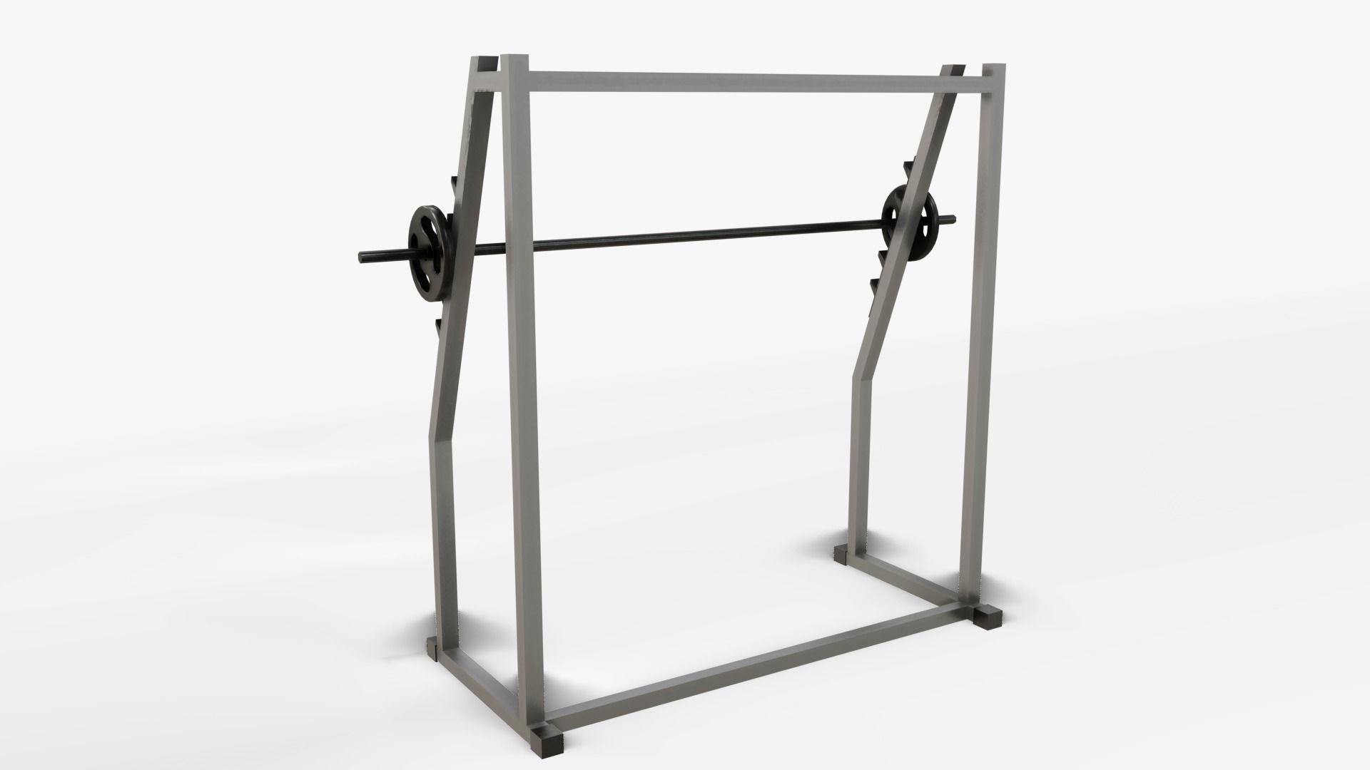 Gym Equipments Low-poly 3D model_17