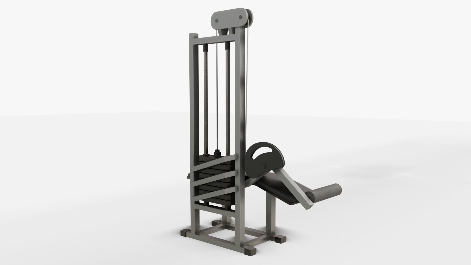 Gym Equipments Low-poly 3D model_32