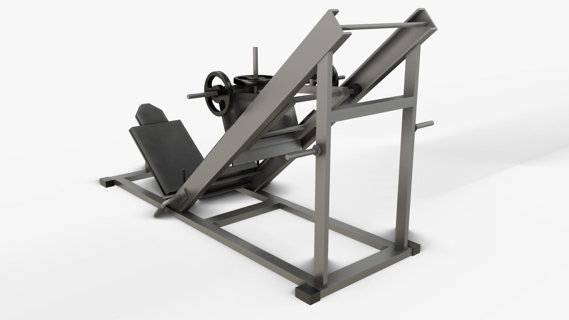 Gym Equipments Low-poly 3D model_29