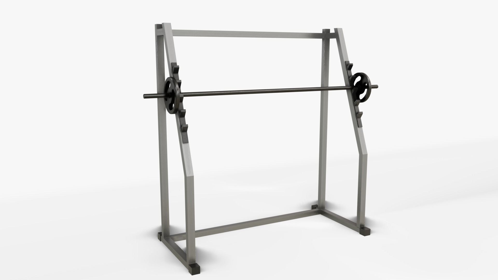 Gym Equipments Low-poly 3D model_16
