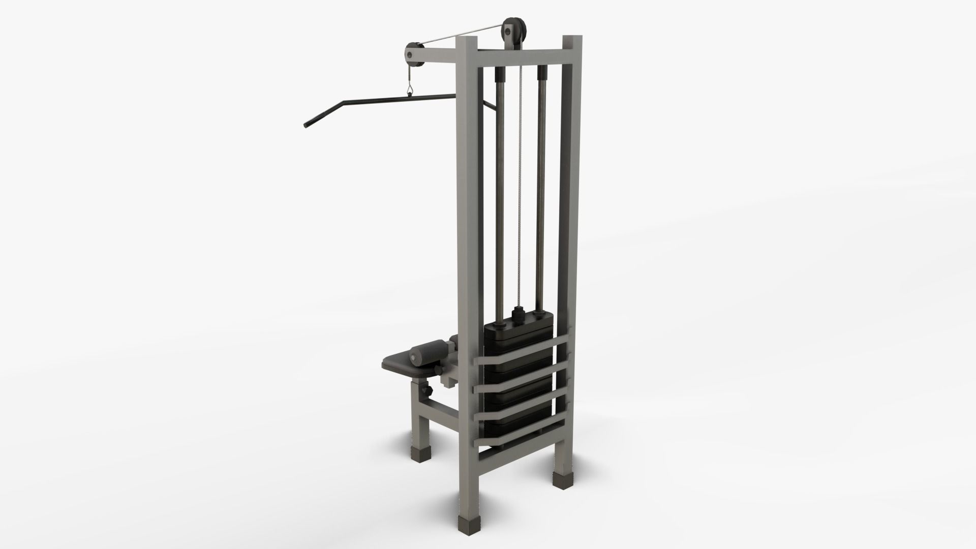 Gym Equipments Low-poly 3D model_19