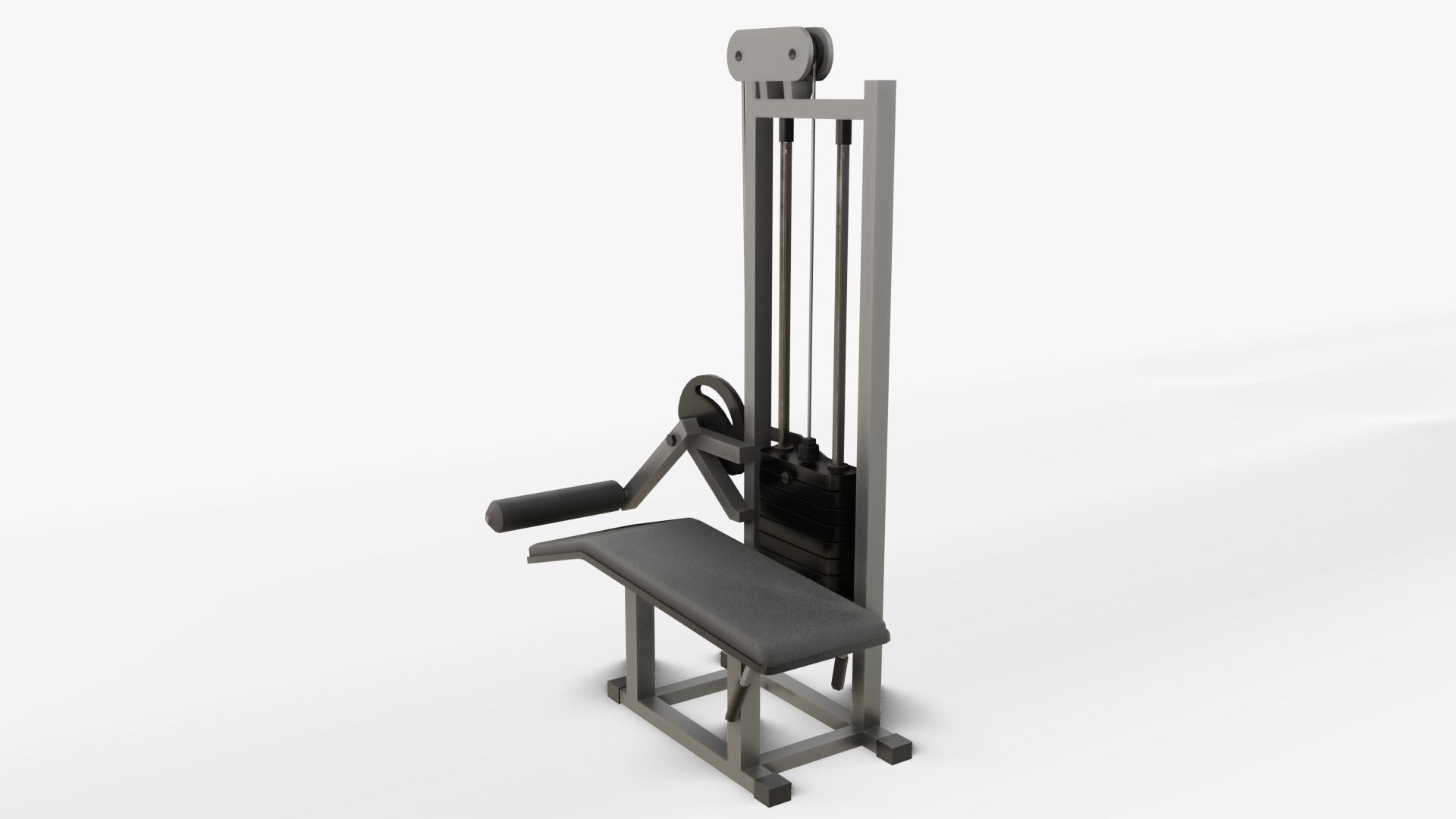 Gym Equipments Low-poly 3D model_33