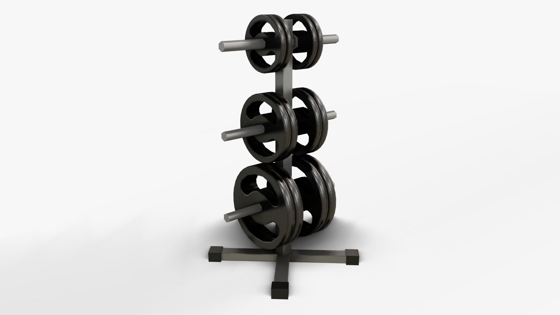 Gym Equipments Low-poly 3D model_38