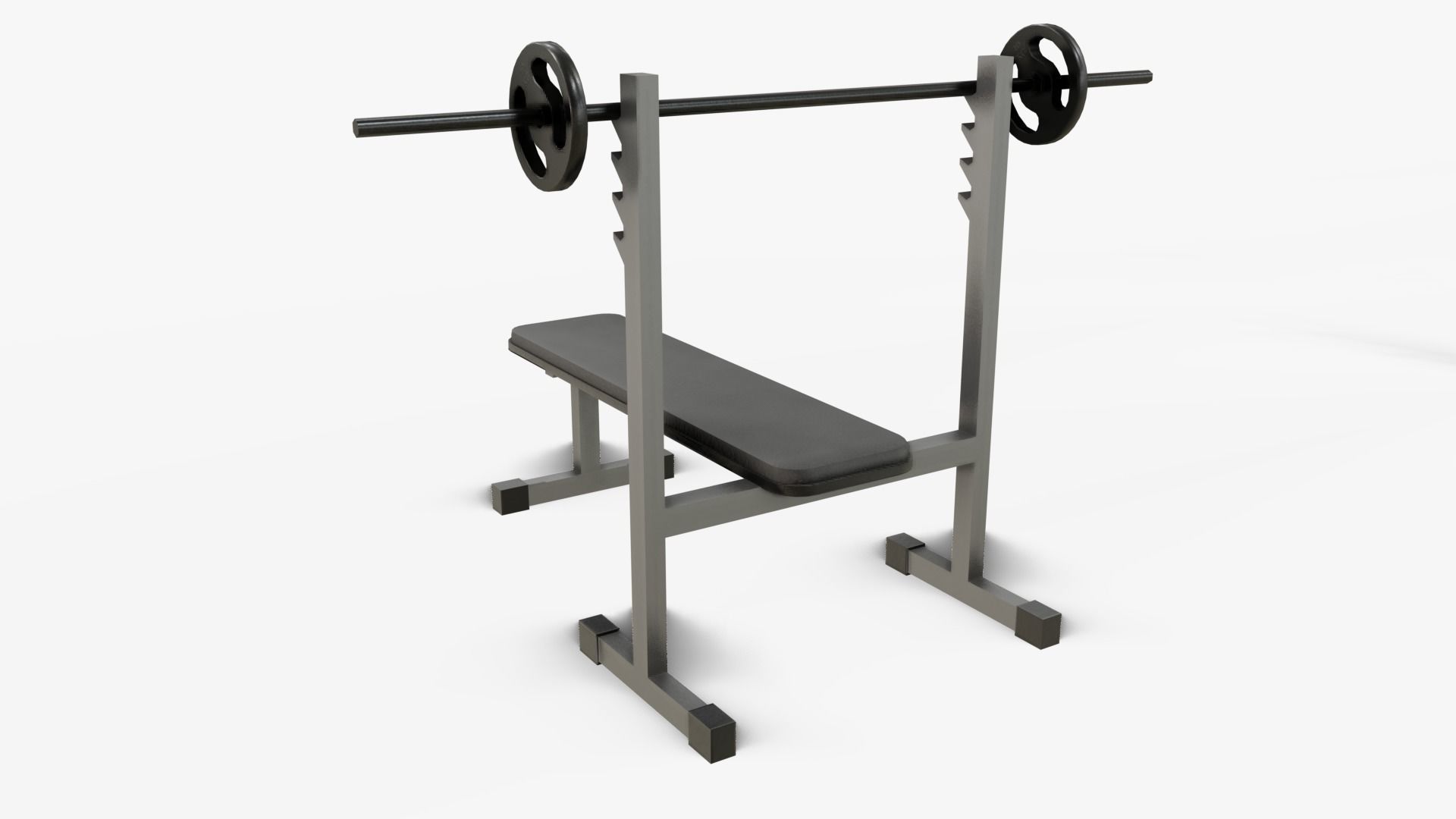 Gym Equipments Low-poly 3D model_11