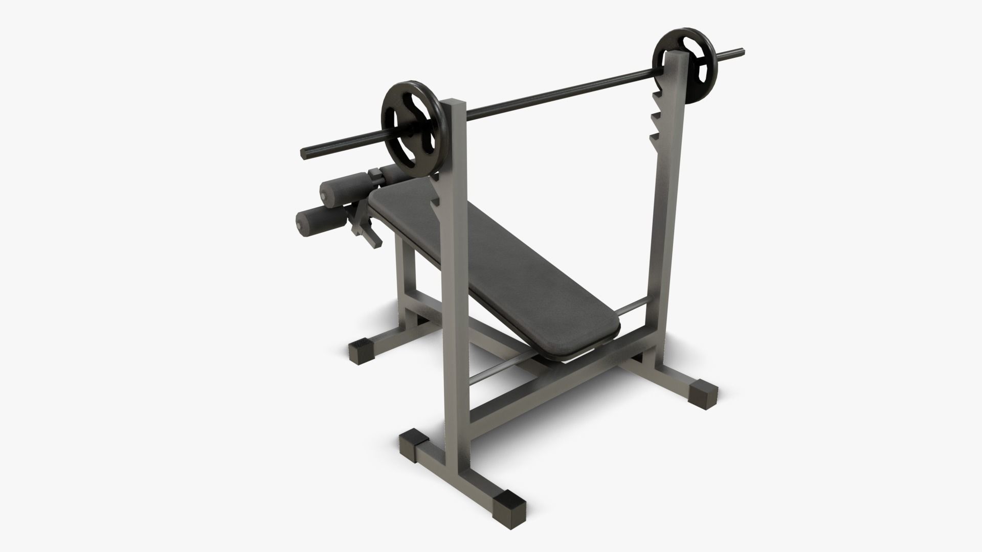 Gym Equipments Low-poly 3D model_15