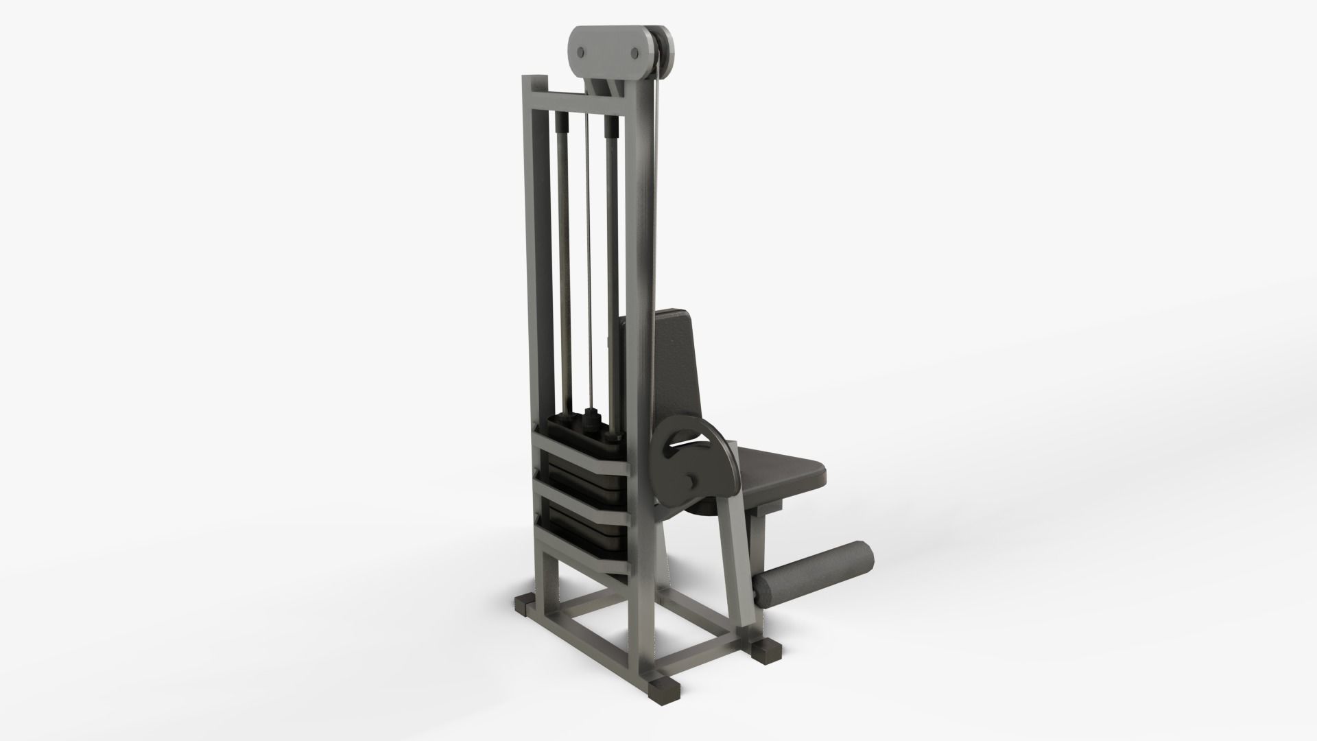 Gym Equipments Low-poly 3D model_24