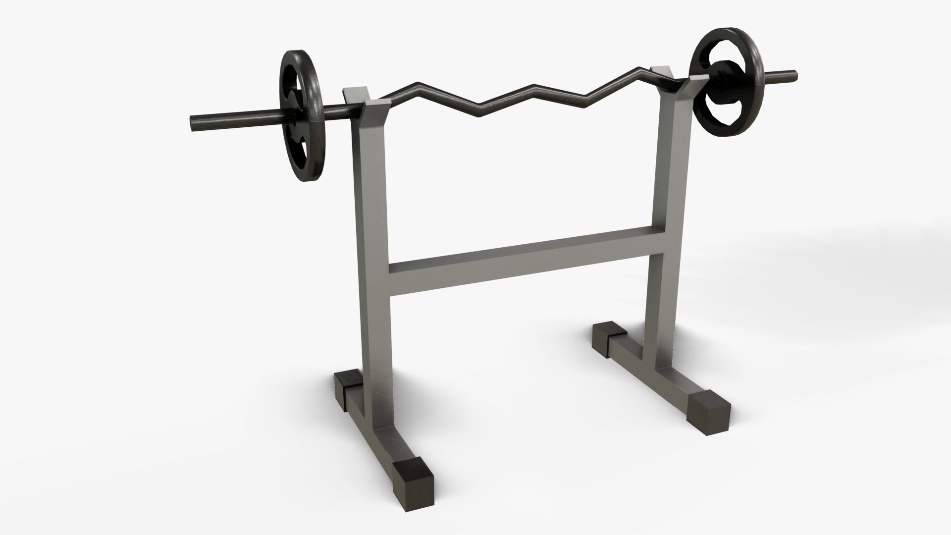 Gym Equipments Low-poly 3D model_36