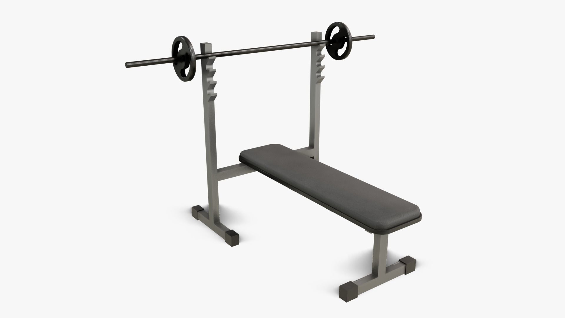 Gym Equipments Low-poly 3D model_10