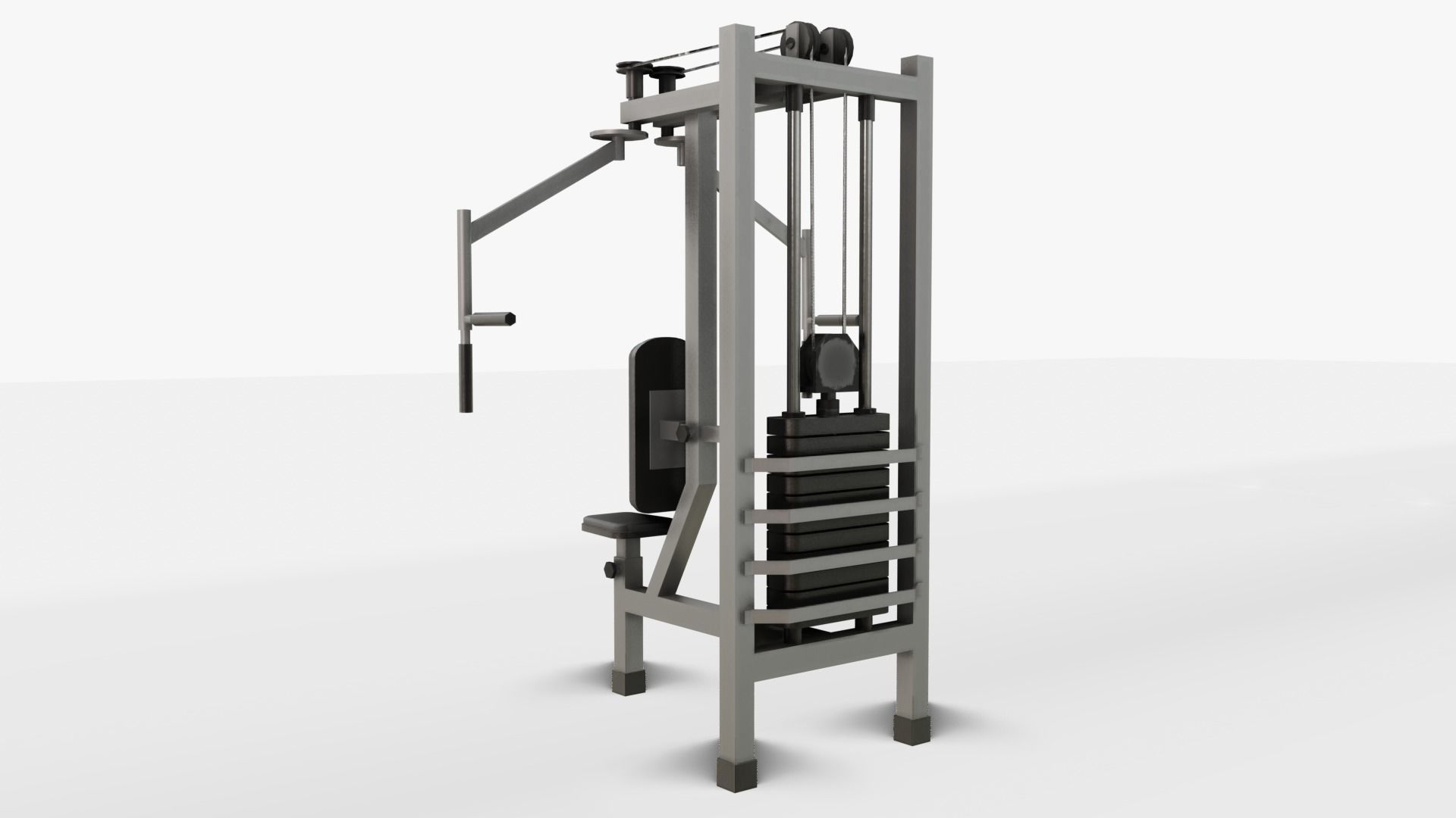 Gym Equipments Low-poly 3D model_35